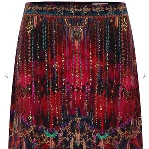 Camilla Red and Gold Maxi Skirt